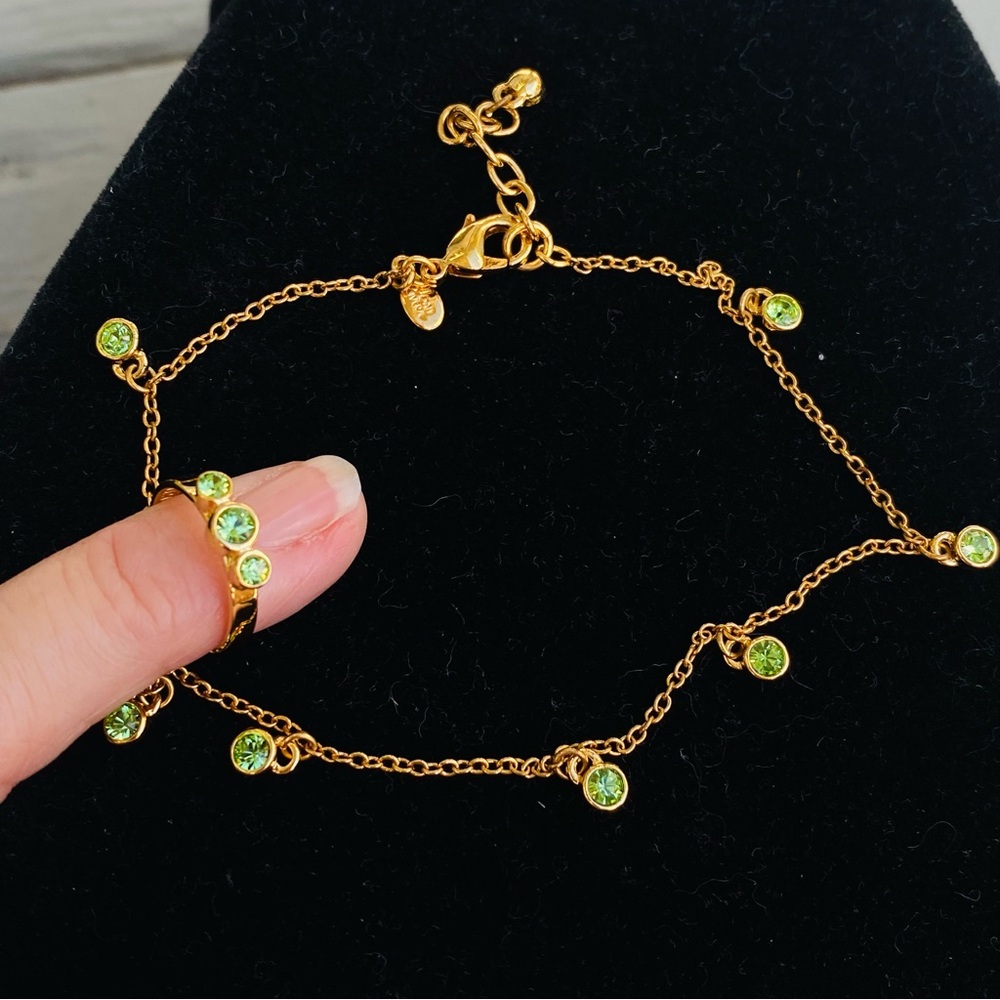 Vintage QVC Joan Rivers Classics Collection AUGUST Birth Stone Anklet & Toe Ring